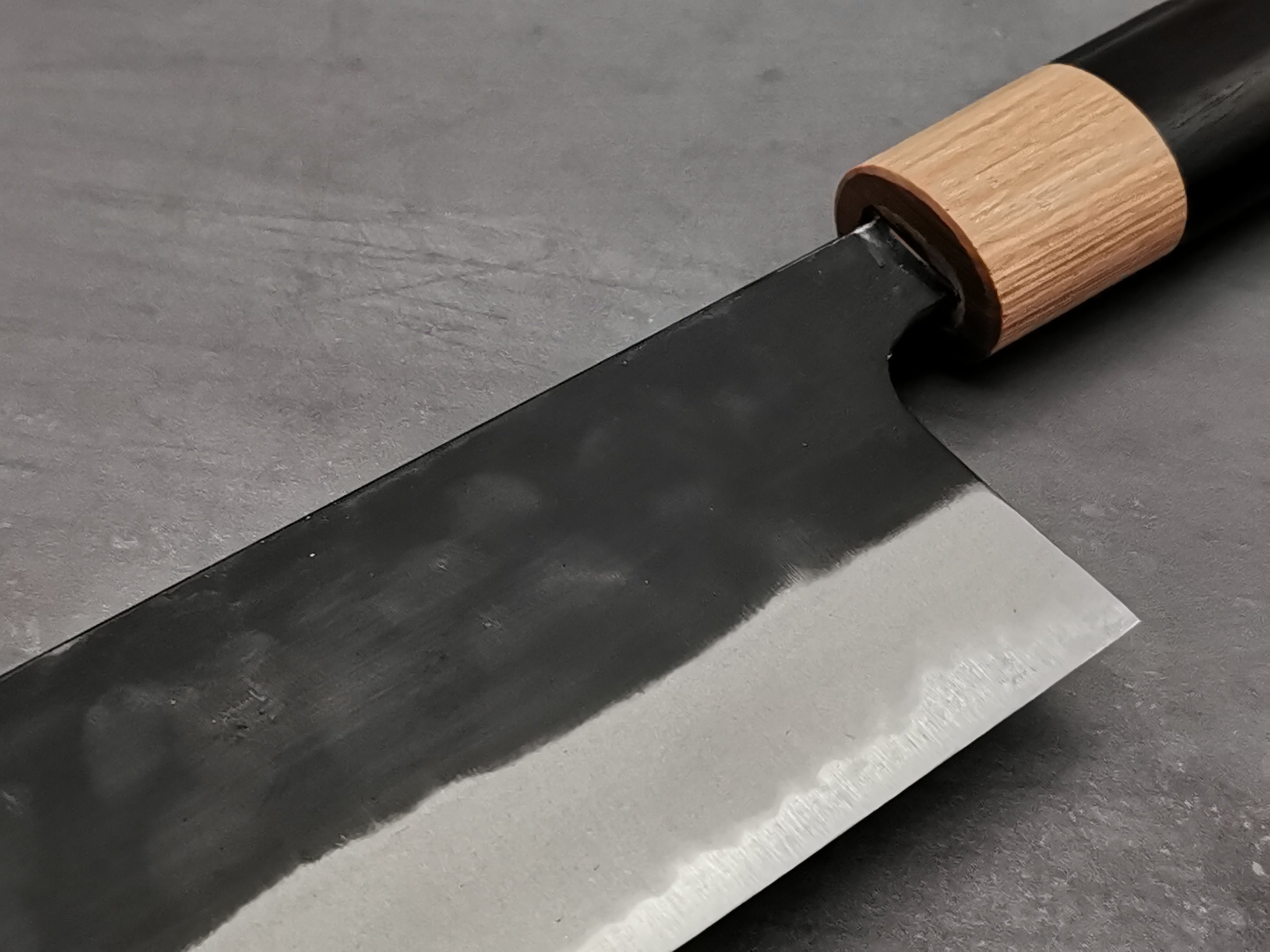 Premium Nakamura Hamono Kaishin White #2 Kurouchi Nakiri Knife - Japanese Vegetable Cleaver for Professional Chefs & Home Cooking - Perfect for Slicing, Dicing & Chopping Vegetables