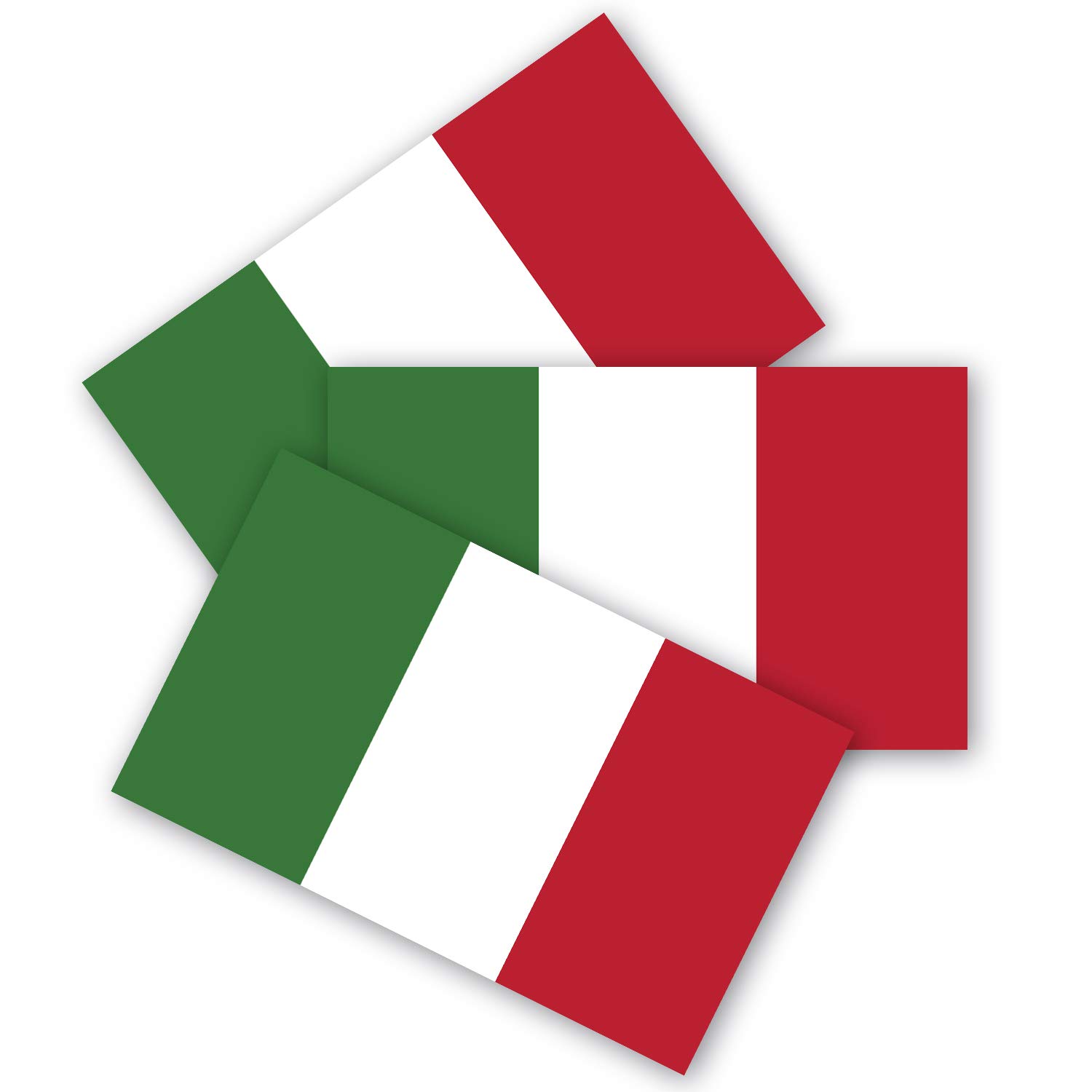 3-Pack 3x5 Italy Flag Stickers - Durable Waterproof Italian Flag Bumper Stickers for Cars, Laptops & Windows - Perfect for Sports Events, Travel & National Pride Decoration