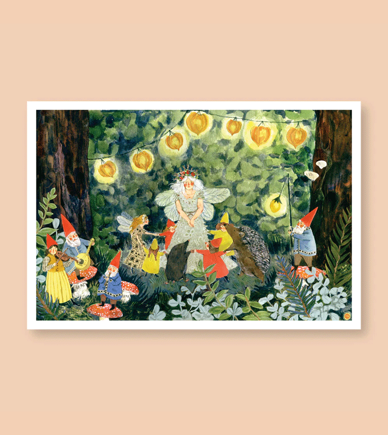 Fairy Queen Dance Art Print by Phoebe Wahl - Whimsical Fantasy Wall Decor for Bedroom, Nursery & Gift Giving