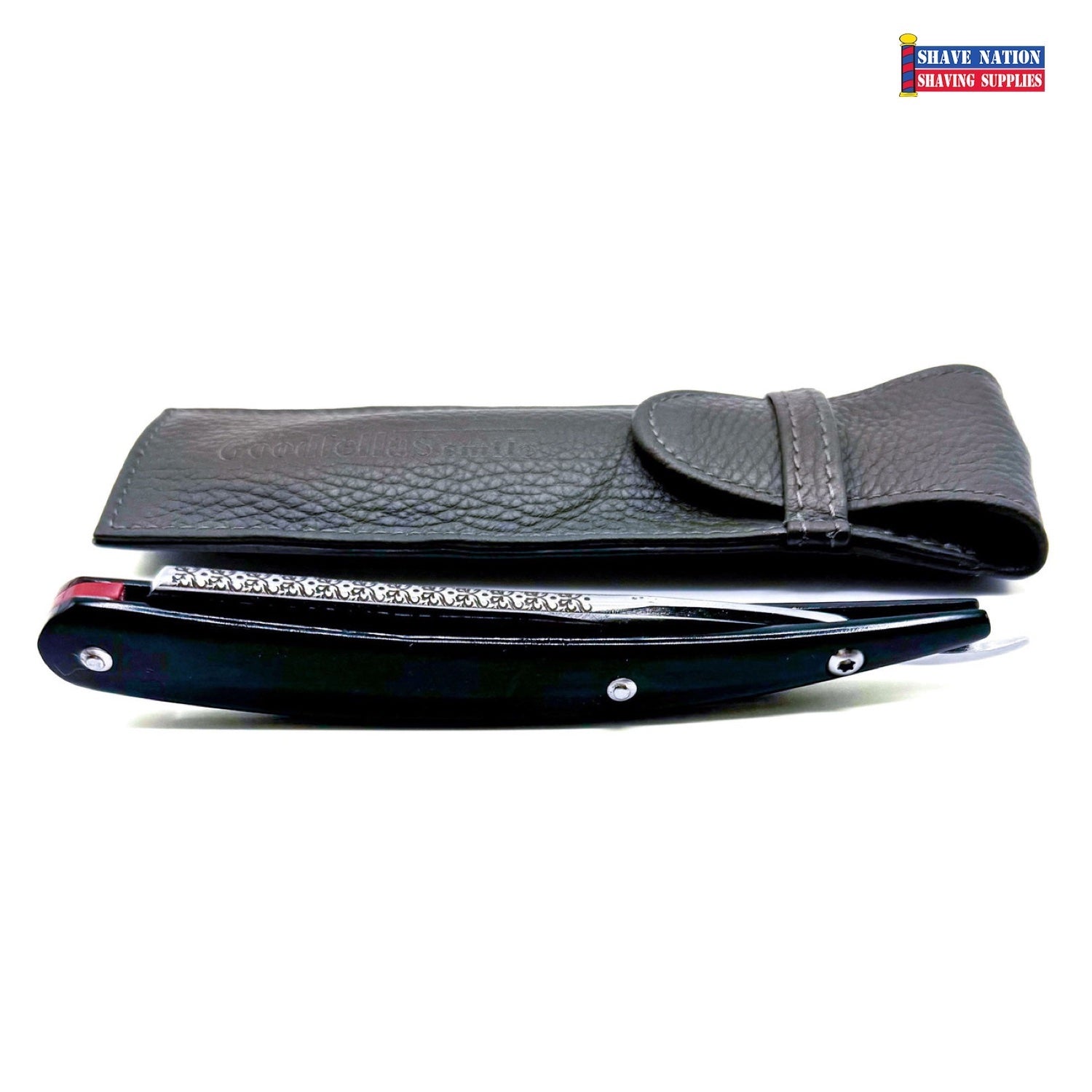 Premium 5/8 Straight Razor for Shaving - The Goodfellas Smile Professional Barber Razor - Perfect for Wet Shaving, Beard Trimming & Grooming at Home or Salon