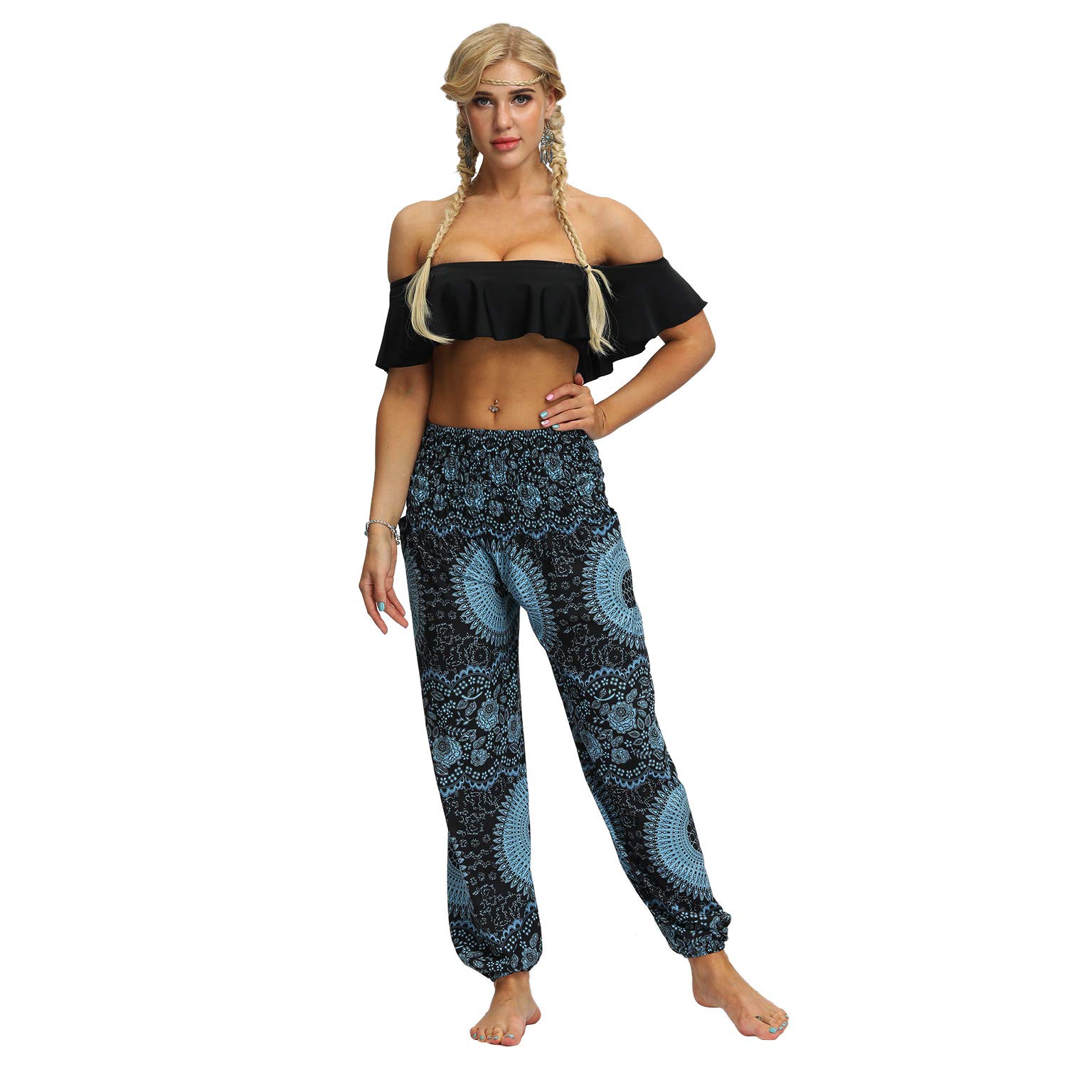 Women's Boho Jogger Pants - Loose Fit Hippie Beach Trousers for Yoga, Festivals & Casual Wear | Comfortable & Stylish Festival Outfit