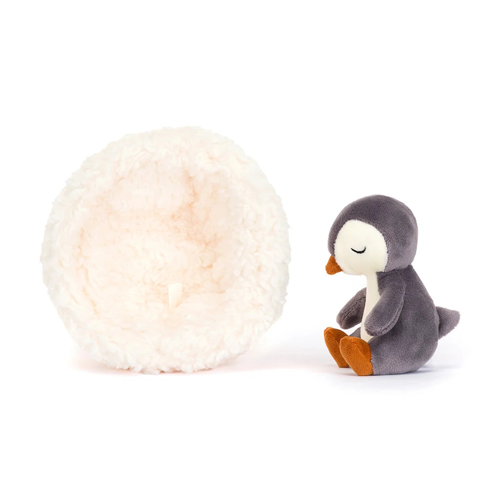 Adorable Hibernating Penguin Plush Toy - Soft Stuffed Animal for Kids & Collectors - Perfect for Bedtime, Nursery Decor, and Gift Giving