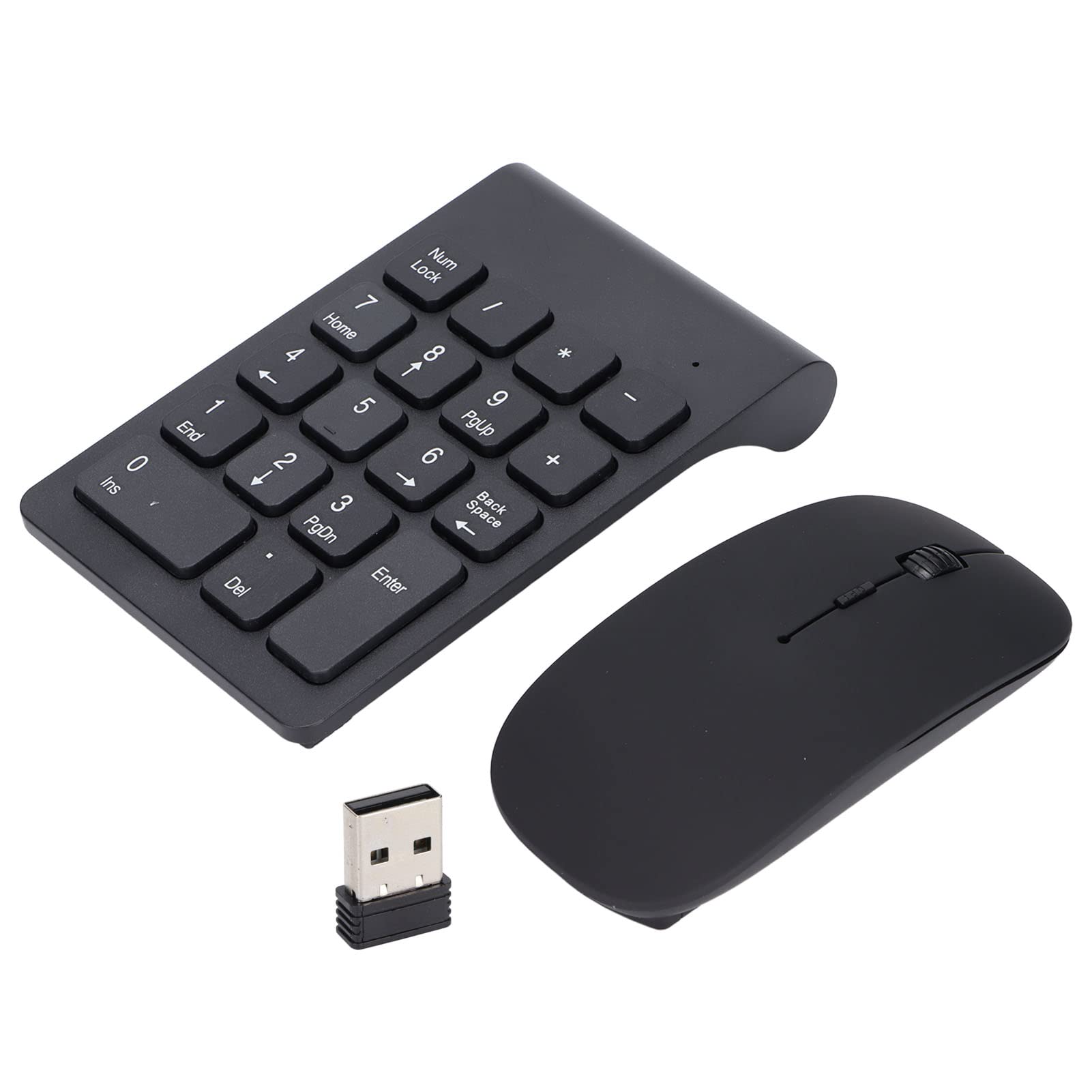 2.4GHz Wireless Keyboard and Mouse Combo - Ultra Slim Portable USB Rechargeable Numeric Keypad for Laptop, Desktop, PC - Perfect for Office, Home & Gaming Use