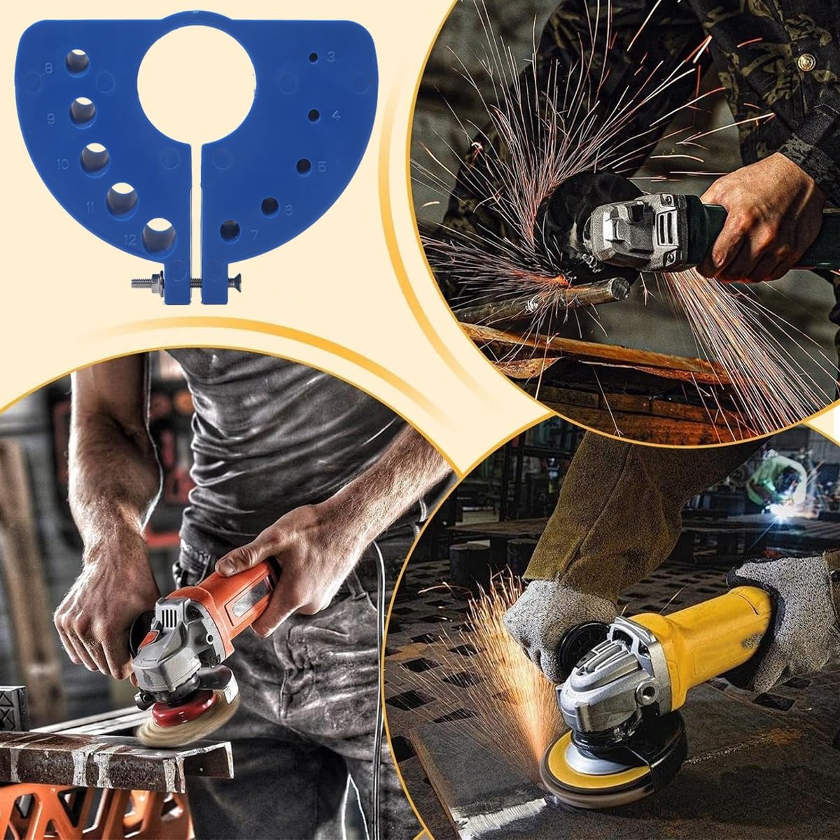 Premium Drill Bit Sharpener - Universal Angle Grinder Attachment for All Drill Bits | Multi-Spec Grinding Tool | Portable Sharpening Solution for DIY & Professional Use | Workshop & Job Site Essential (1PC)