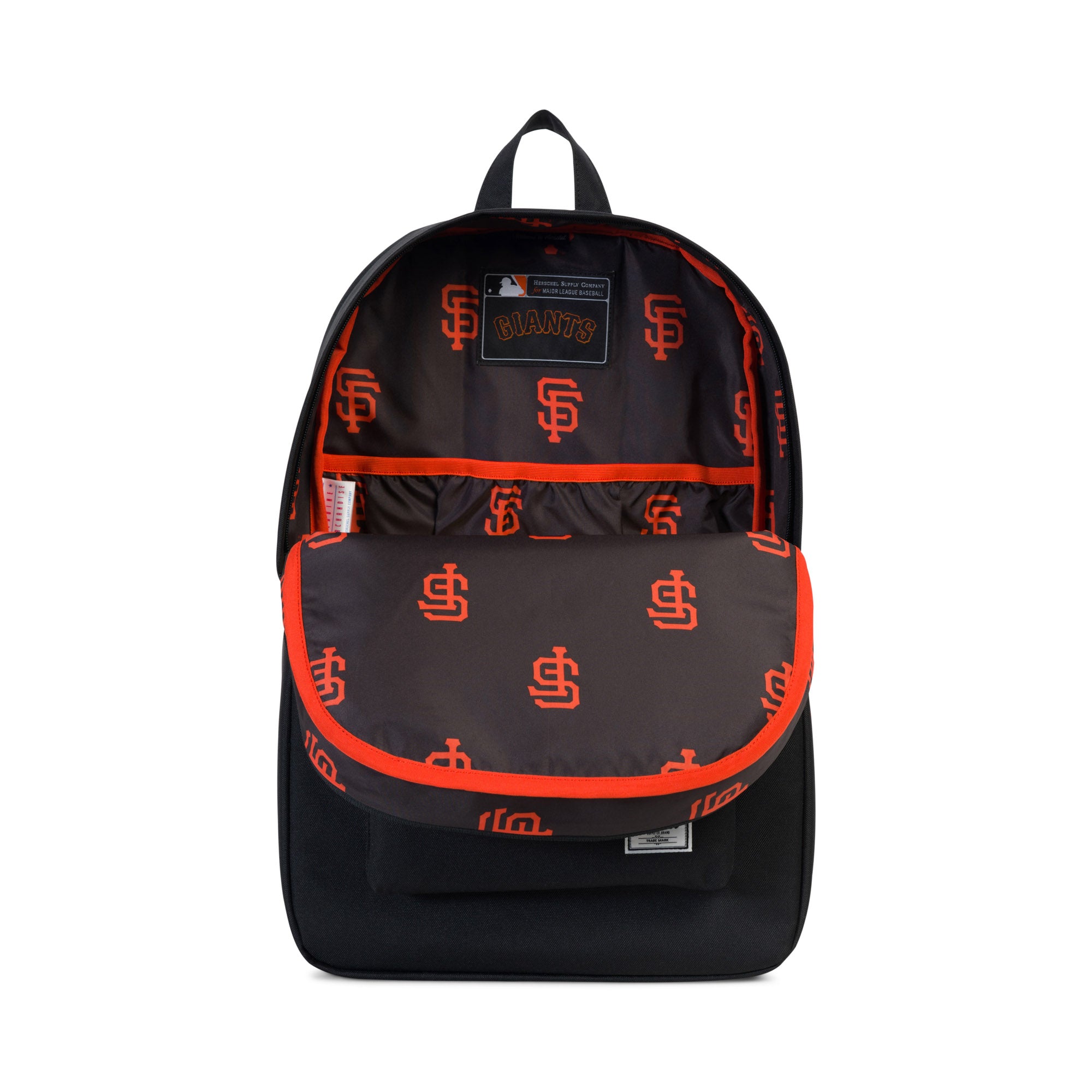 Herschel x MLB San Francisco Giants Heritage Backpack Black - Stylish College Backpack for School, Travel & Everyday Use