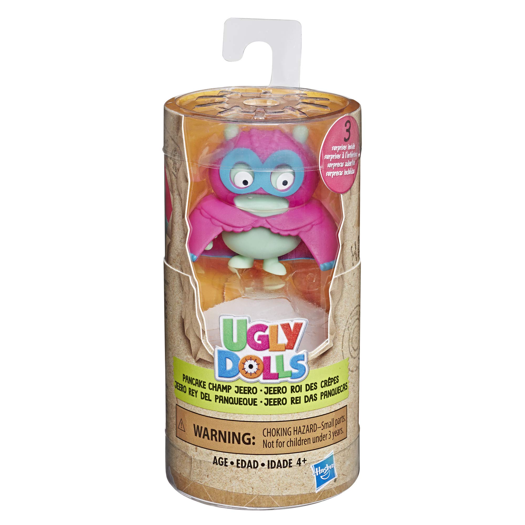 Hasbro Uglydolls Surprise Disguise Pancake Champ Jeero Action Figure Toy with Accessories - Fun Collectible Gift for Kids Birthday & Playtime