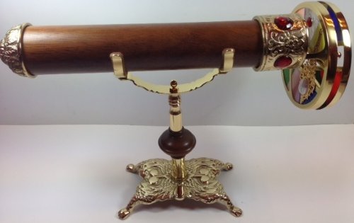 Premium Wooden Kaleidoscope with Stand - Large Poker Weight for Home Decor, Party Favors & Unique Gifts - Stunning Visual Display for Meditation, Relaxation & Sensory Play