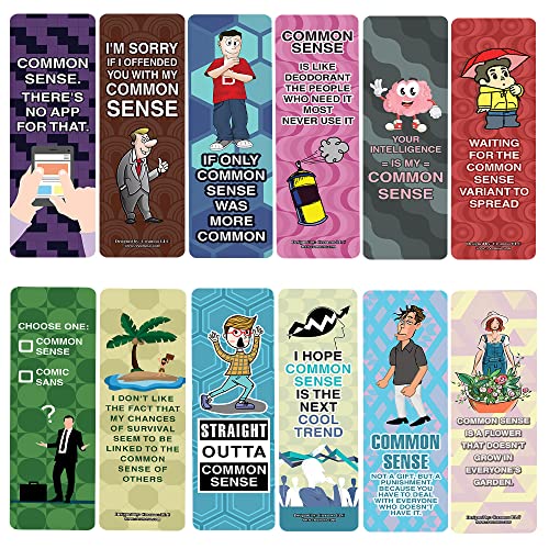 Funny Common Sense Bookmarks (2-sets)