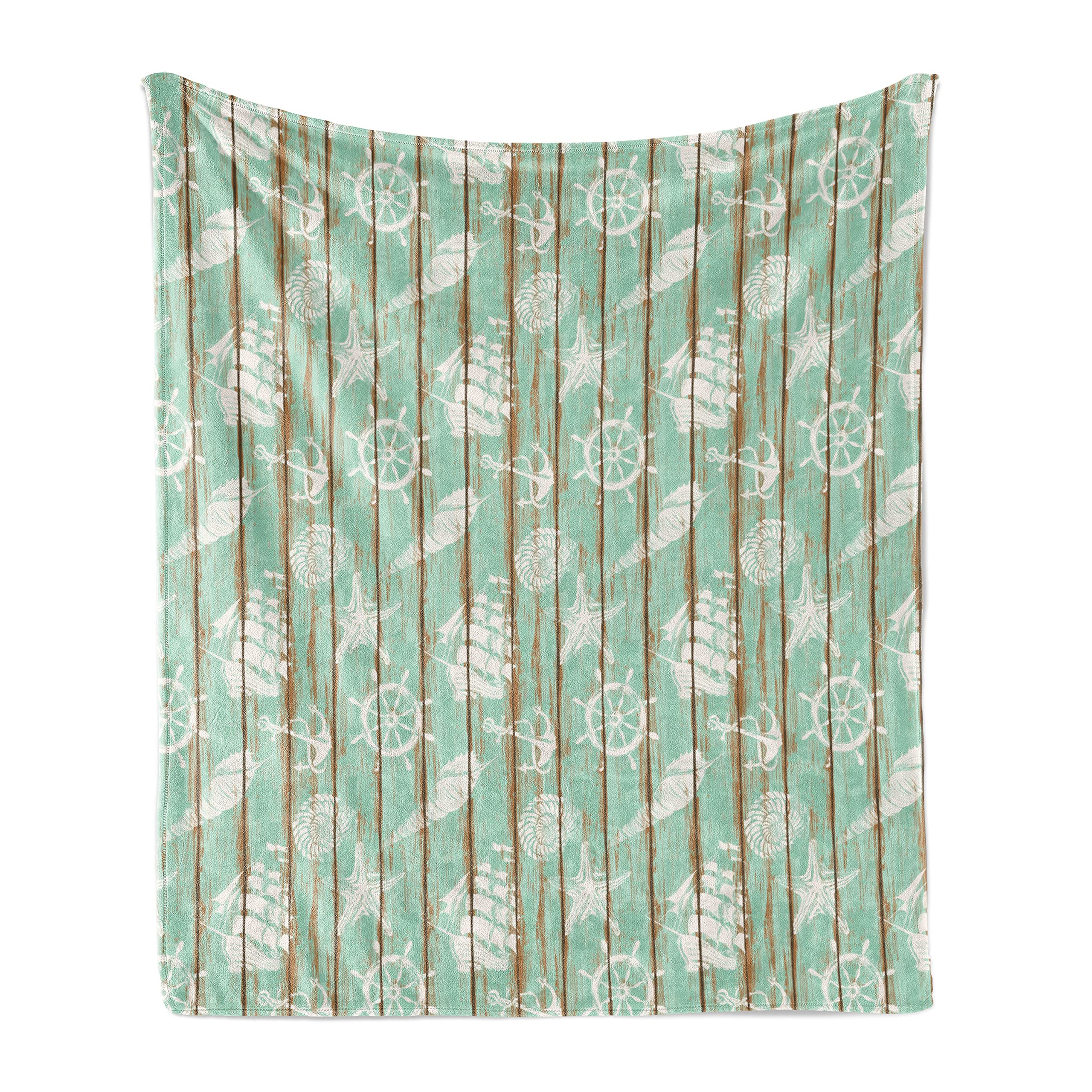 Ambesonne Nautical Fleece Throw Blanket - 50
