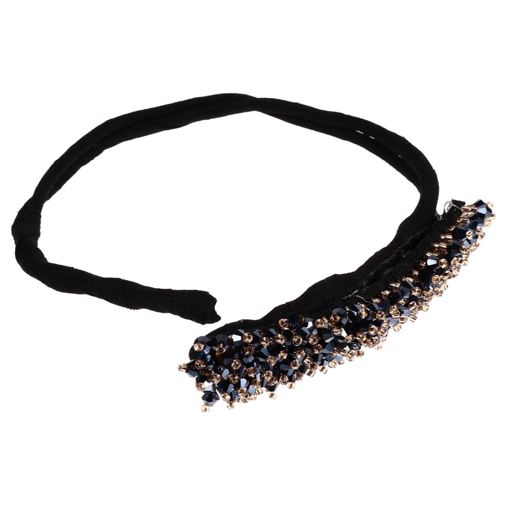 FOMIYES Crystal Beaded Hair Pin for Women & Girls - Spiral Hair Tie, Bun Maker, Hair Bobbles & Styling Accessories (1pc) - Perfect for Weddings, Parties & DIY Hairstyles