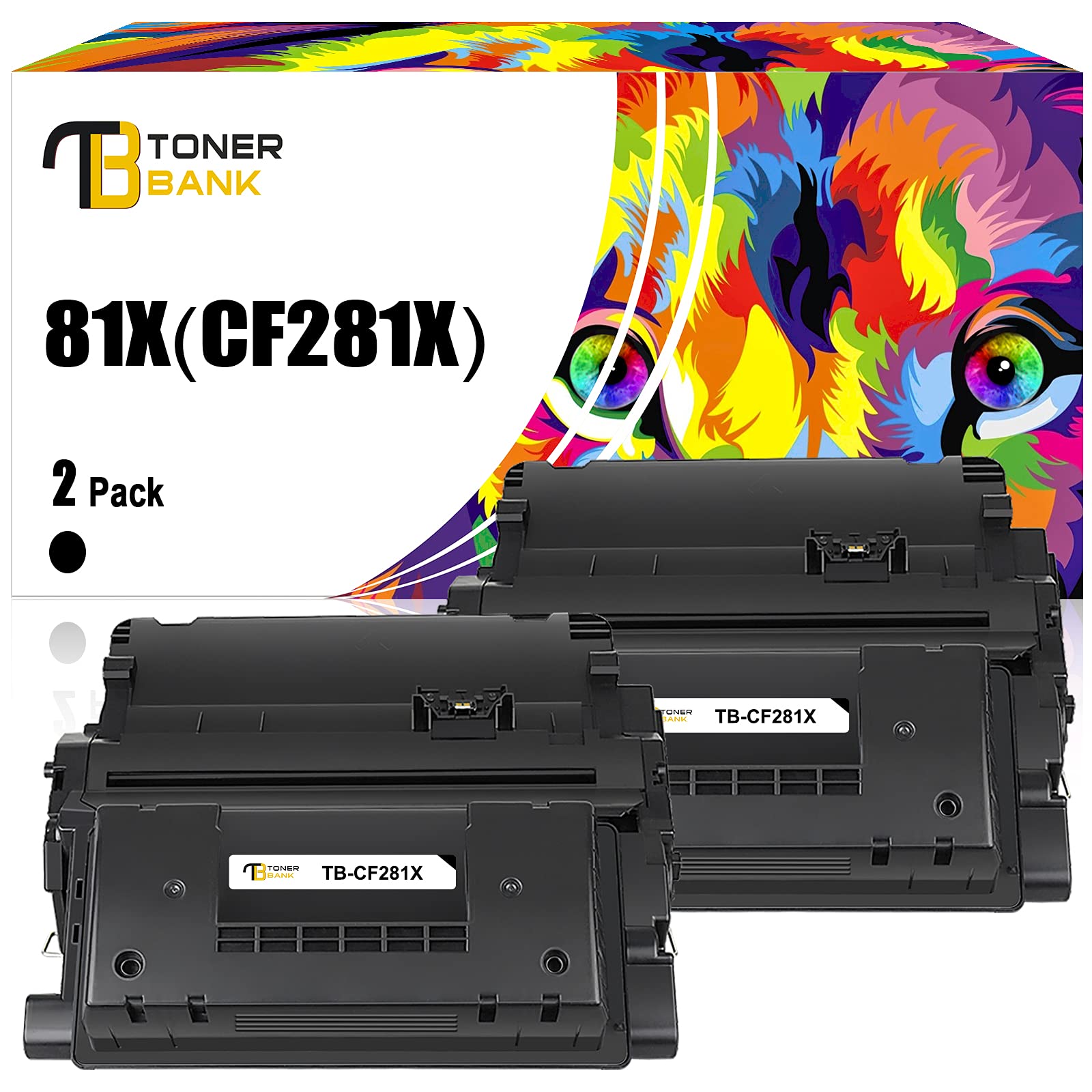 HP 81X CF281X 81A CF281A Compatible Toner Cartridge Replacement (2-Pack, Black) - High Yield for HP Enterprise MFP M605 M604 M606 M630 Series Printers - Ideal for Office & High Volume Printing