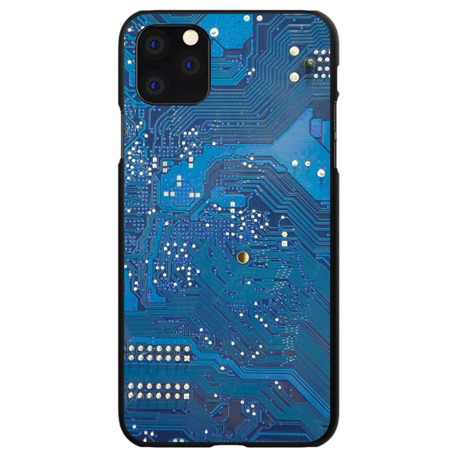 DistinctInk Ultra Slim Hard Plastic Case for iPhone 13 Pro Max (6.7 Inch) - Blue Printed Circuit Board Design - Lightweight Protective Phone Cover for Work, Travel & Everyday Use