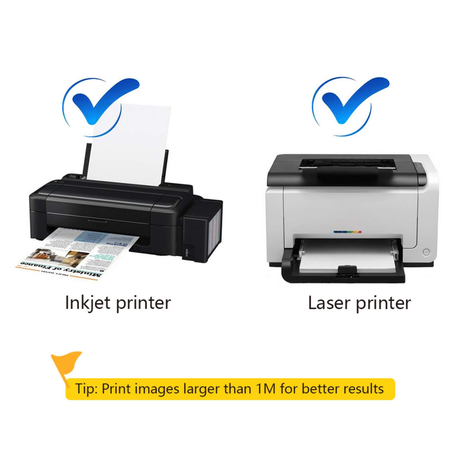 Premium Printable Vinyl Sticker Paper for Inkjet Printers - 20 Sheets Matte White Waterproof (8.5