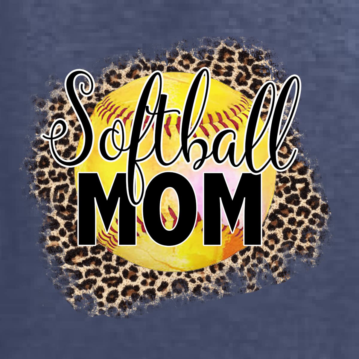 Wild Bobby Softball Mom Animal Print Graphic Hoodie - Unisex Sports Sweatshirt for Women & Girls - Perfect for Baseball Games, Team Spirit & Casual Wear