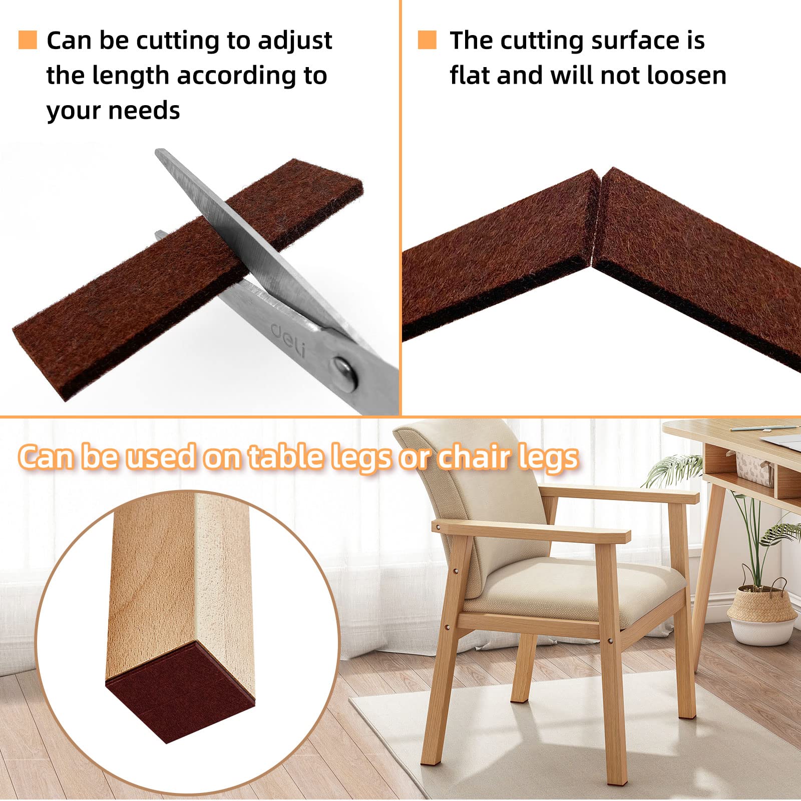 54 PCS Felt Furniture Pads with 18 Felt Pads & 36 EVA Foam Pads - Self-Adhesive Anti-Vibration Soundproof Pads for Bed Frame, Headboard, Chair & Table Legs - Protect Floors from Scratches & Reduce Noise for Home & Office Use