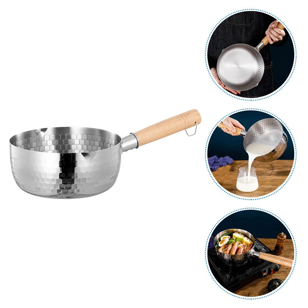 Hemoton 1pc Stainless Steel Baby Food Cooking Pot - Camping Cookware, Picnic Pot, Backpacking Pot for Outdoor Adventures - Thickened Soup Pan, Stew Pot & Sauce Pan for Kitchen & Complementary Food Preparation - Perfect for Hiking, Travel & Home Cooking