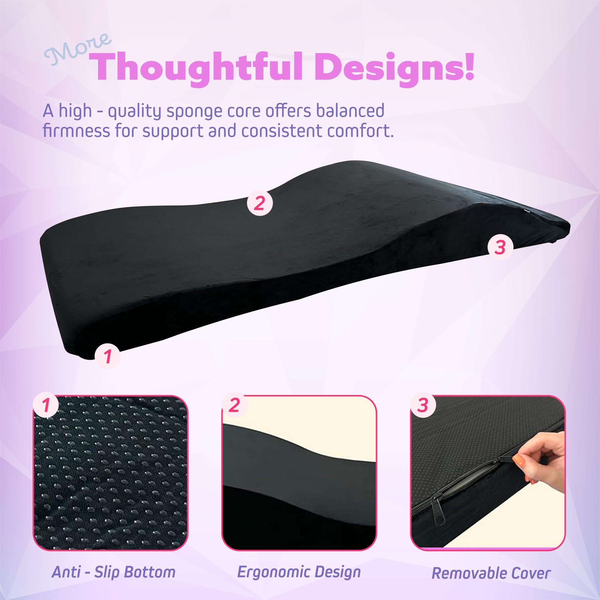 Premium High-Density Foam Lash Bed Topper with Soft Plush Cover - 28