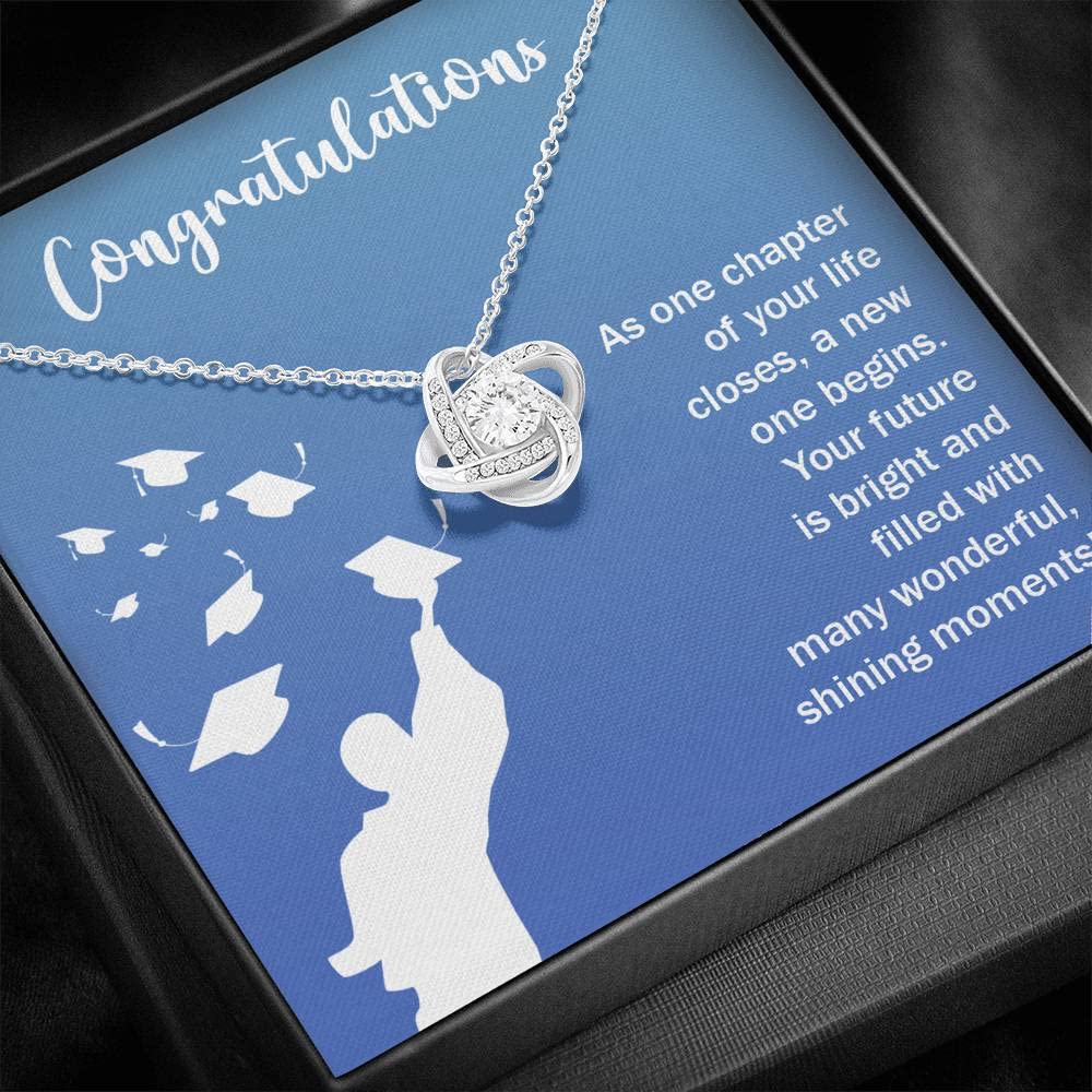 Love Knot Necklace for Graduation - Gift for Her & New Grad Jewelry - Perfect for College Graduates & Celebrations
