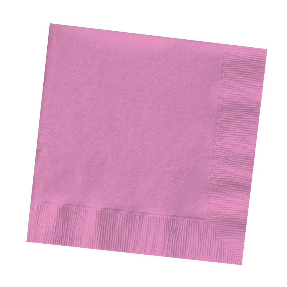 Creative Converting 50-Count Candy Pink 3-Ply Beverage Napkins - Premium Disposable Party Napkins for Weddings, Baby Showers & Special Events
