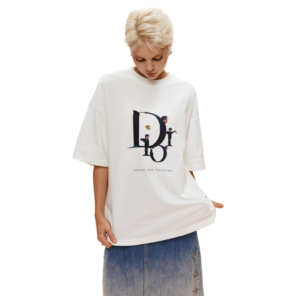 Ori Frederiqo Dior Classic SS Tee White T-Shirt for Men - Premium Cotton Short Sleeve Casual Shirt - Perfect for Streetwear, Summer Outfits and Everyday Fashion