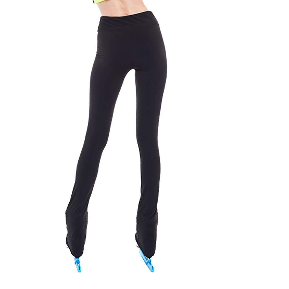 LIUHUO Girls Figure Skating Fleece Leggings - Warm Practice Pants for Teens & Kids - Perfect for Ice Skating, Ballet, Dance & Winter Sports Training