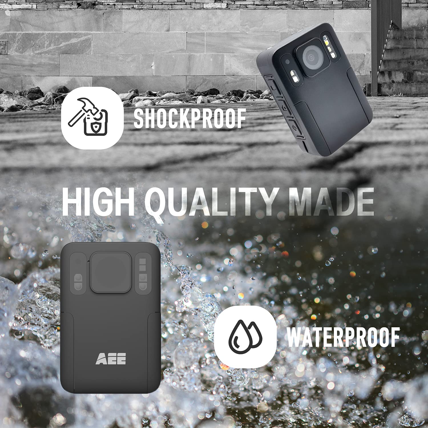 Professional M16 Body Worn Camera with Audio Recording - 1080P HD Police Body Mounted Camera, 48MP, 128GB Storage, Lightweight & Portable - Ideal for Law Enforcement, Security Guards & Night Patrols