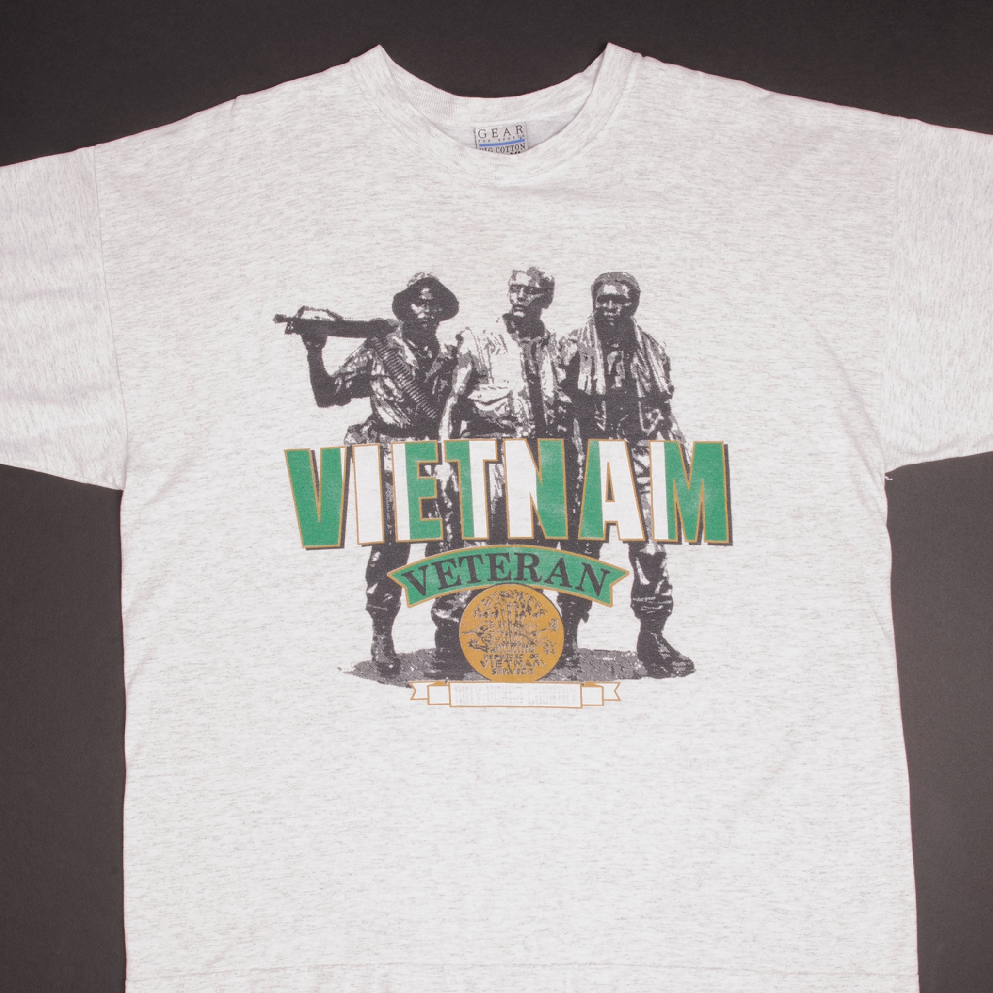 Vintage US Army Vietnam Veteran T-Shirt 1990s Size XL - Authentic Military Tee Made in USA - Perfect for Patriotic Events & Military Appreciation