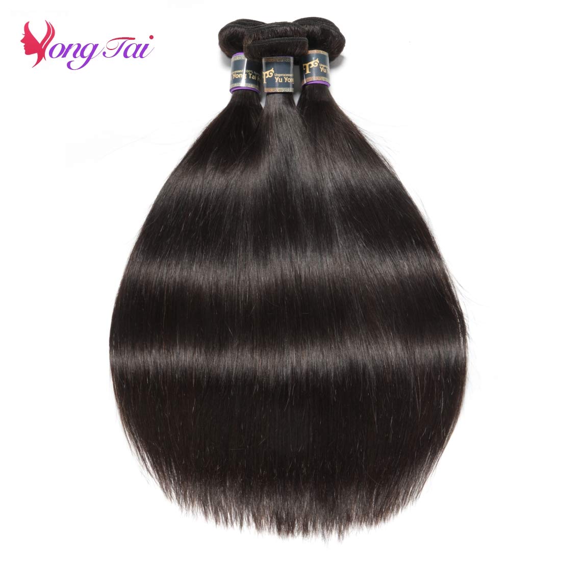 3 Bundles Malaysian Virgin Straight Human Hair Extensions 16 18 Inch Unprocessed 1B Color Double Wefts - Perfect for Styling, Volume Boost & Natural Look | Salon Quality Hair Extensions for Daily Wear & Special Occasions