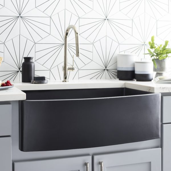 Native Trails Farmhouse Quartet 33 Inch NativeStone Apron Front Kitchen Sink - Durable Farmhouse Sink for Modern Kitchens, Perfect for Cooking, Cleaning & Entertaining