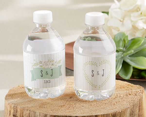 Personalized Water Bottle Labels - Custom Name Stickers for Weddings, Parties & Events | Kate's Rustic Wedding Collection | Perfect for Bridal Showers, Baby Showers & Corporate Gifts
