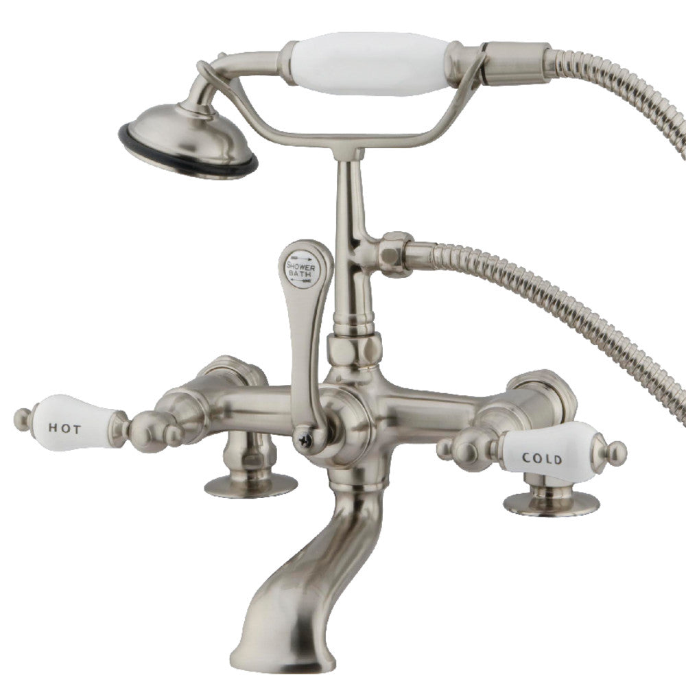 Kingston Brass CC207T5 Vintage 7 Inch Deck Mount Tub Faucet - Antique Bronze Bathroom Sink Faucet for Classic & Modern Bathrooms | Perfect for Clawfoot Tubs, Freestanding Bathtubs & Vanity Sinks