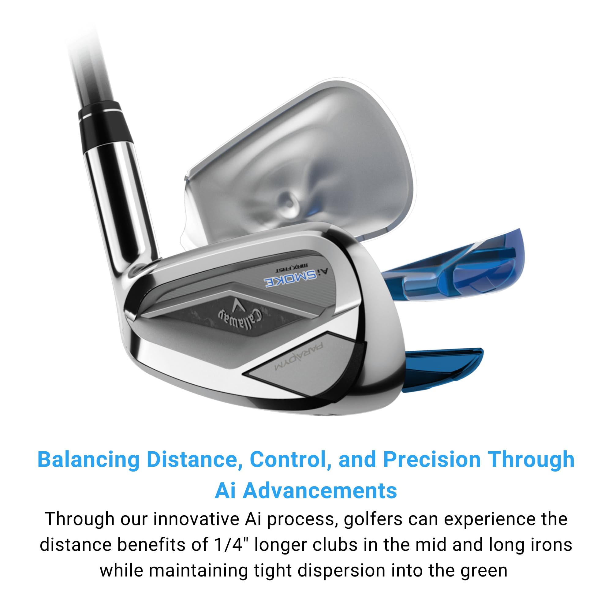Callaway Golf Paradym AI Smoke Max Fast Individual Iron - Premium Golf Club for Men & Women | Perfect for Driving Range & Course Play