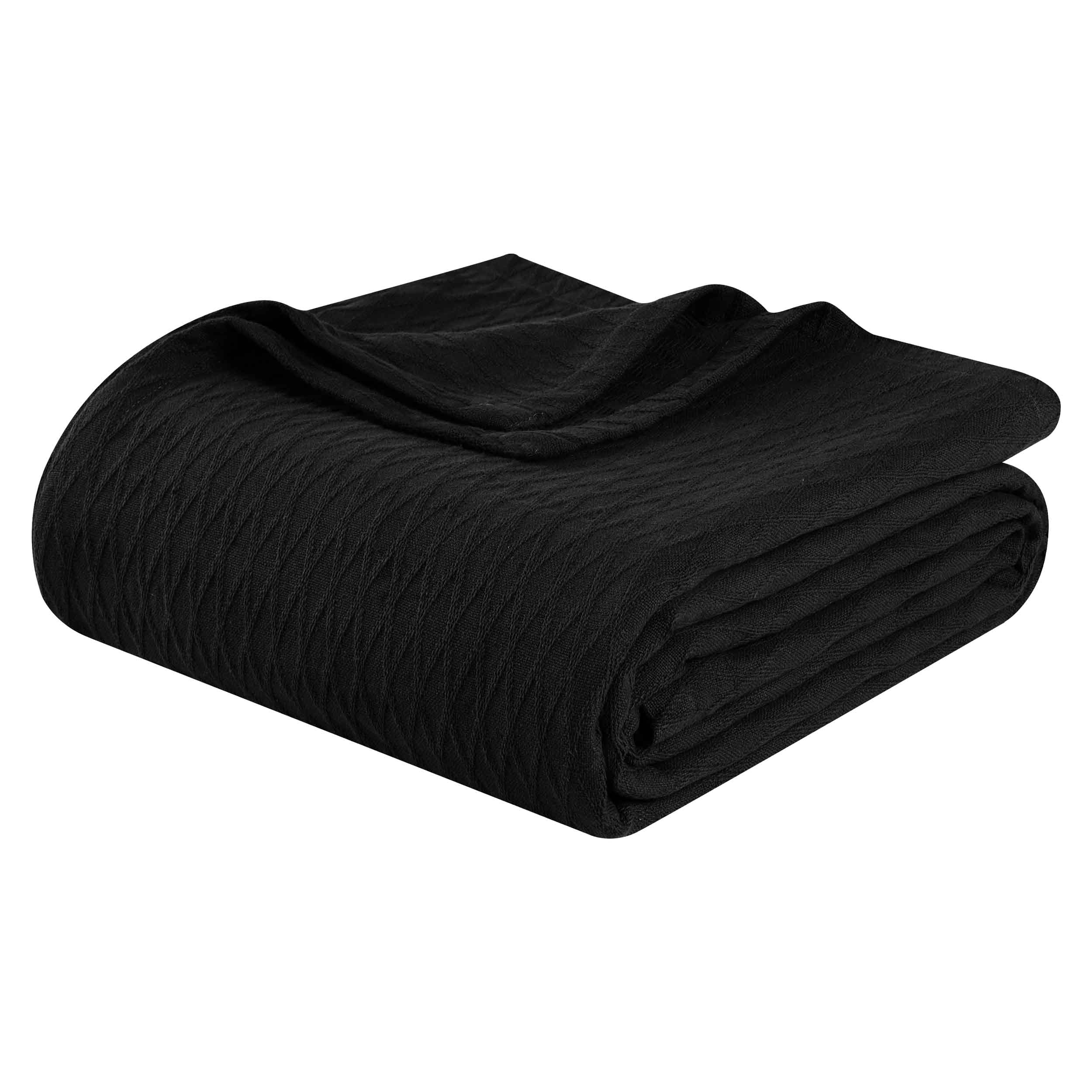 Premium Cotton All-Season Diamond Pattern Bed Blanket & Sofa Throw - Soft Cozy Blanket for Bedroom, Living Room, Travel and Gift Giving