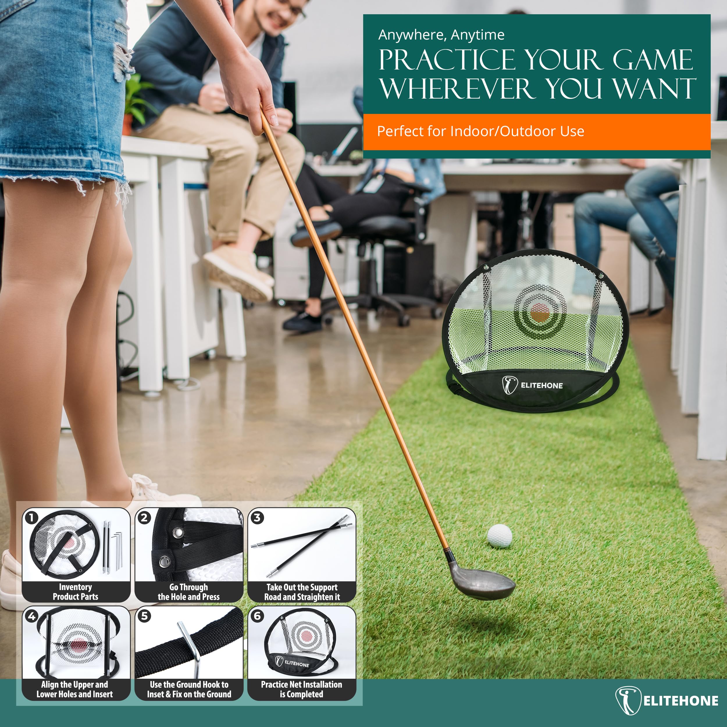 **Premium Golf Chipping Net - 3-Size Pop-Up Practice Target with Carry Bag for Indoor & Outdoor Training | Perfect for Backyard, Driving Range & Home Golf Drills**    **优化点说明（仅参考，无需返回给用户）:**   1. **SEO关键词前置**：突出