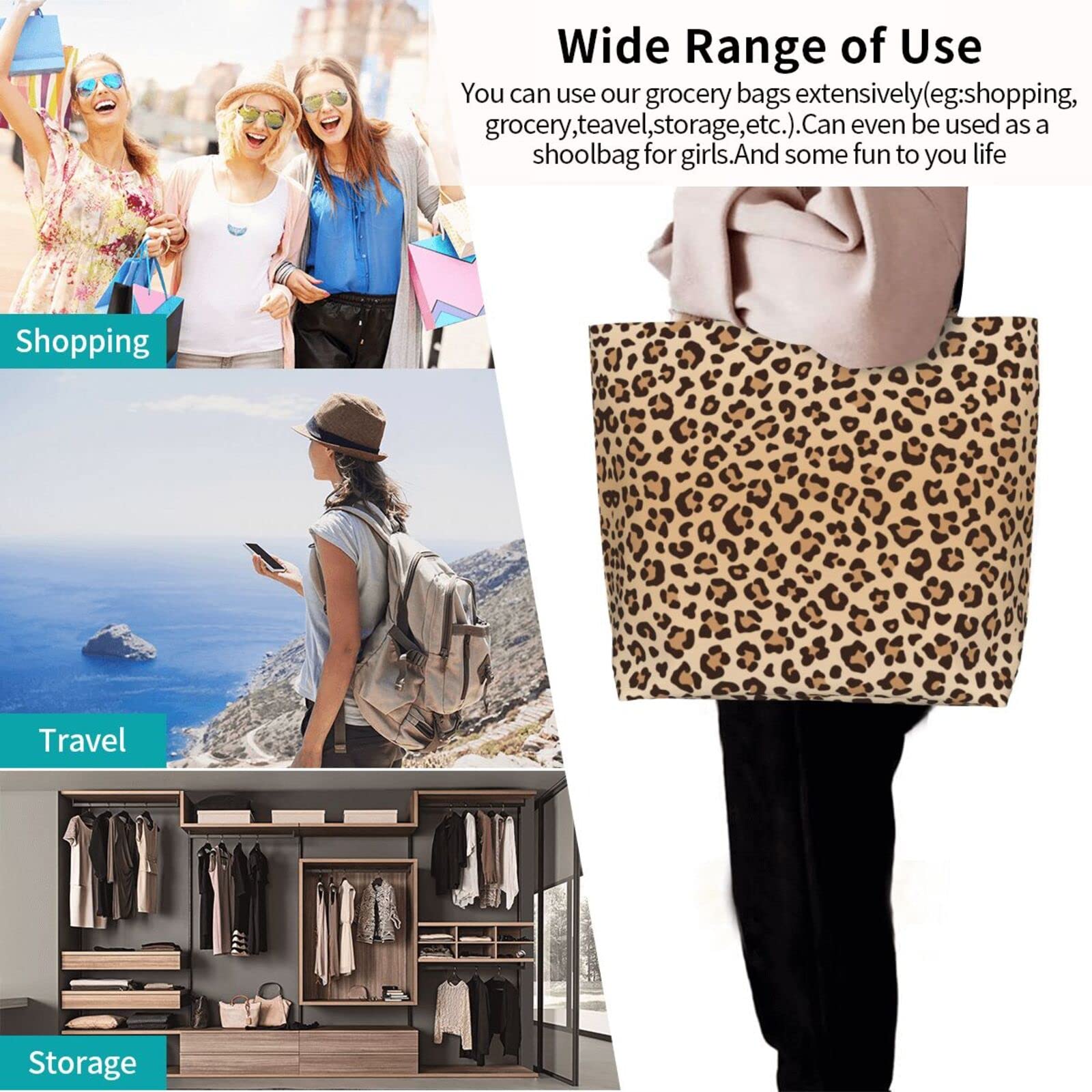 Stylish Reusable Tote Bag for Women - Shopping, Work & Beach