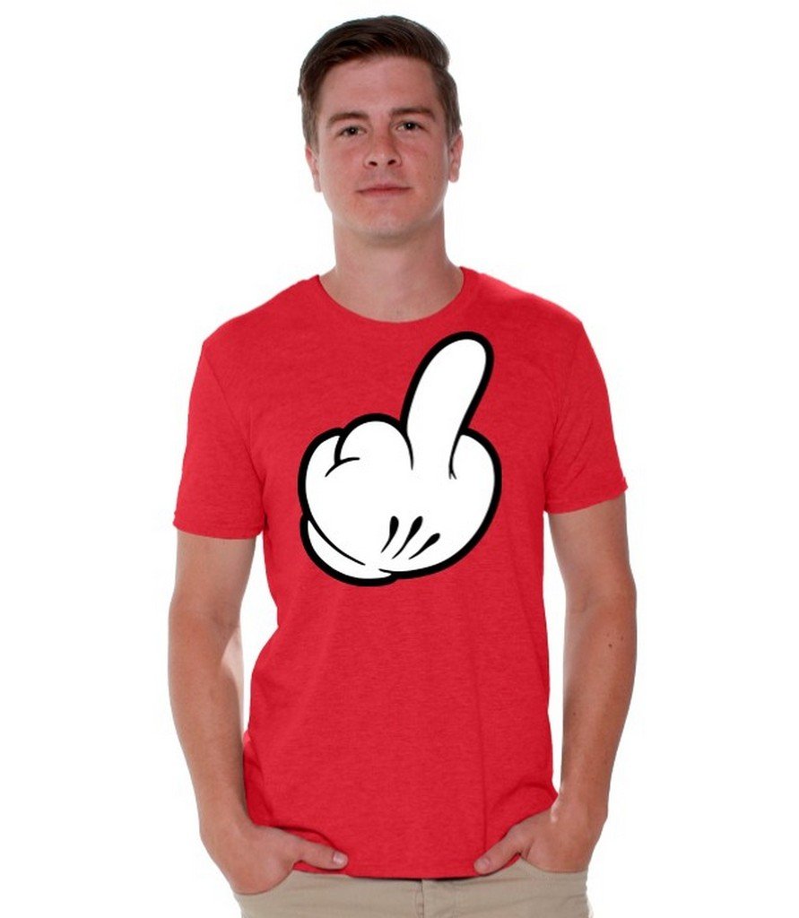 Awkwardstyles Poke Cartoon Finger T-Shirt - Funny Vulgar Humor Graphic Tee with Free Bookmark - Perfect for Prank Gifts, Comedy Parties & Anime Conventions