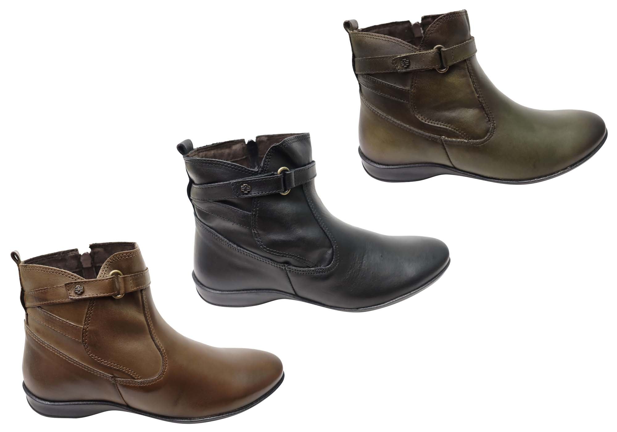 Perlatto Lane Women's Comfortable Leather Ankle Boots - Made in Brazil - Stylish Casual & Office Wear for Fall/Winter