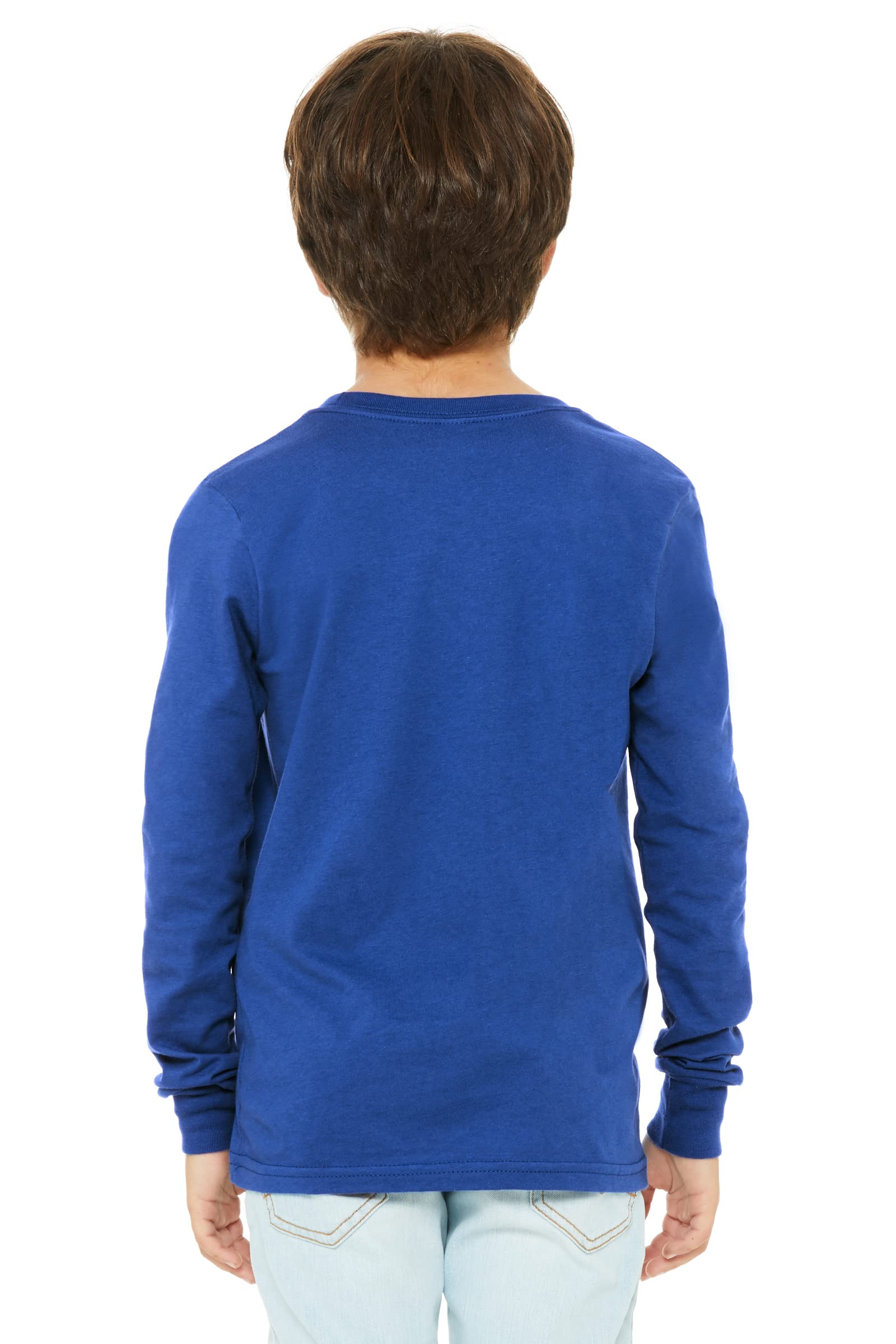 Daxton Youth Long Sleeve Syracuse Basic T-Shirt for Boys | Soft Cotton Crewneck Tee | School, Sports & Casual Wear