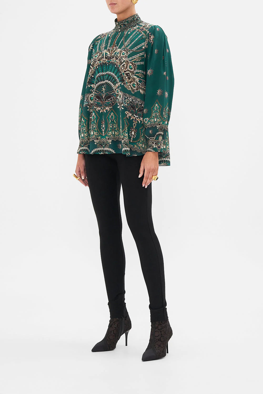 Drop Sleeve Swing Blouse - Flowy A-Line Top with Venice Veil Design | Perfect for Casual Outings, Date Nights & Boho Fashion