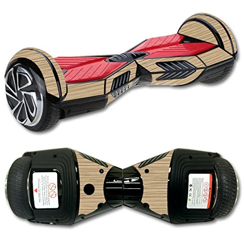 MightySkins Protective Wrap Cover Sticker Skin for Board Balance Scooter 2 - Light Zebra Wood Design | Durable Vinyl Decal for Electric Scooters, Skateboards & Hoverboards | Perfect for Personalization, Protection & Style Enhancement