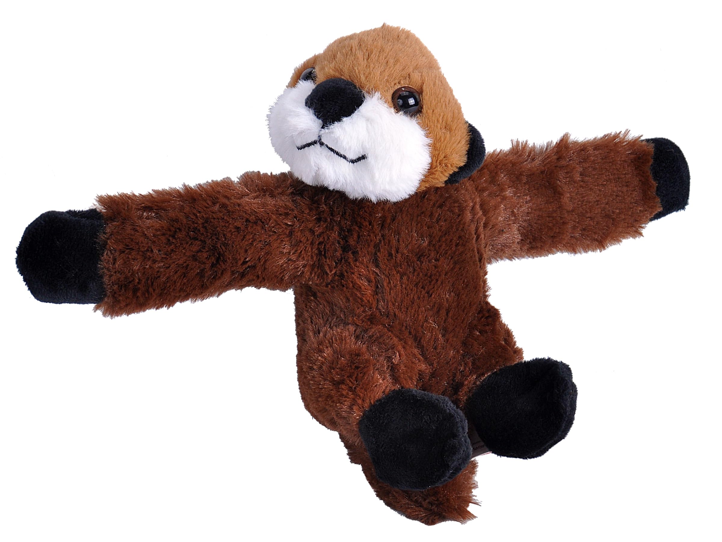 Wild Republic Huggers Otter Plush Toy - 8 Inch Soft Stuffed Animal with Slap Bracelet for Kids | Cute Gift for Birthdays, School Rewards & Cuddling Companion