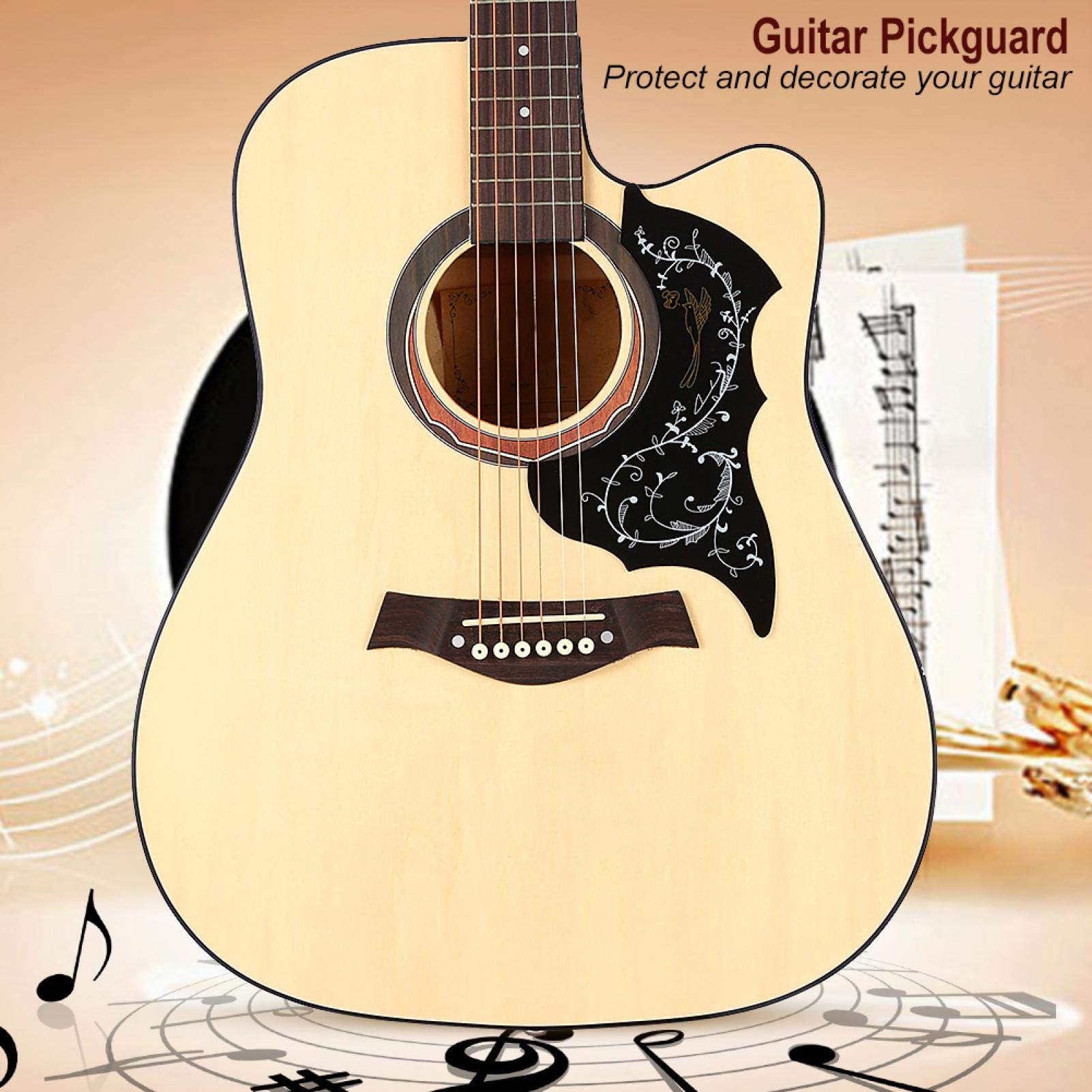 Sugoyi 2-Piece Folk Guitar Pickguard Scratch Plate Replacement for 41