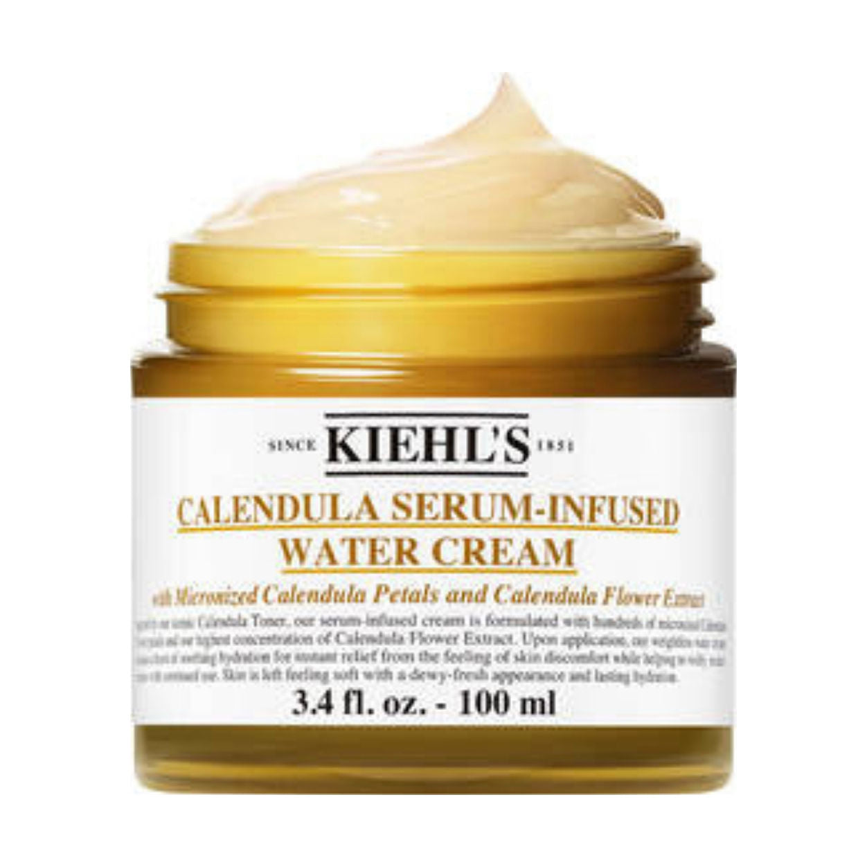 Calendula Serum Infused Water Cream - Hydrating Face Moisturizer for Dry & Sensitive Skin | Day & Night Use for Glowing Complexion | Perfect for Skincare Routine & Travel