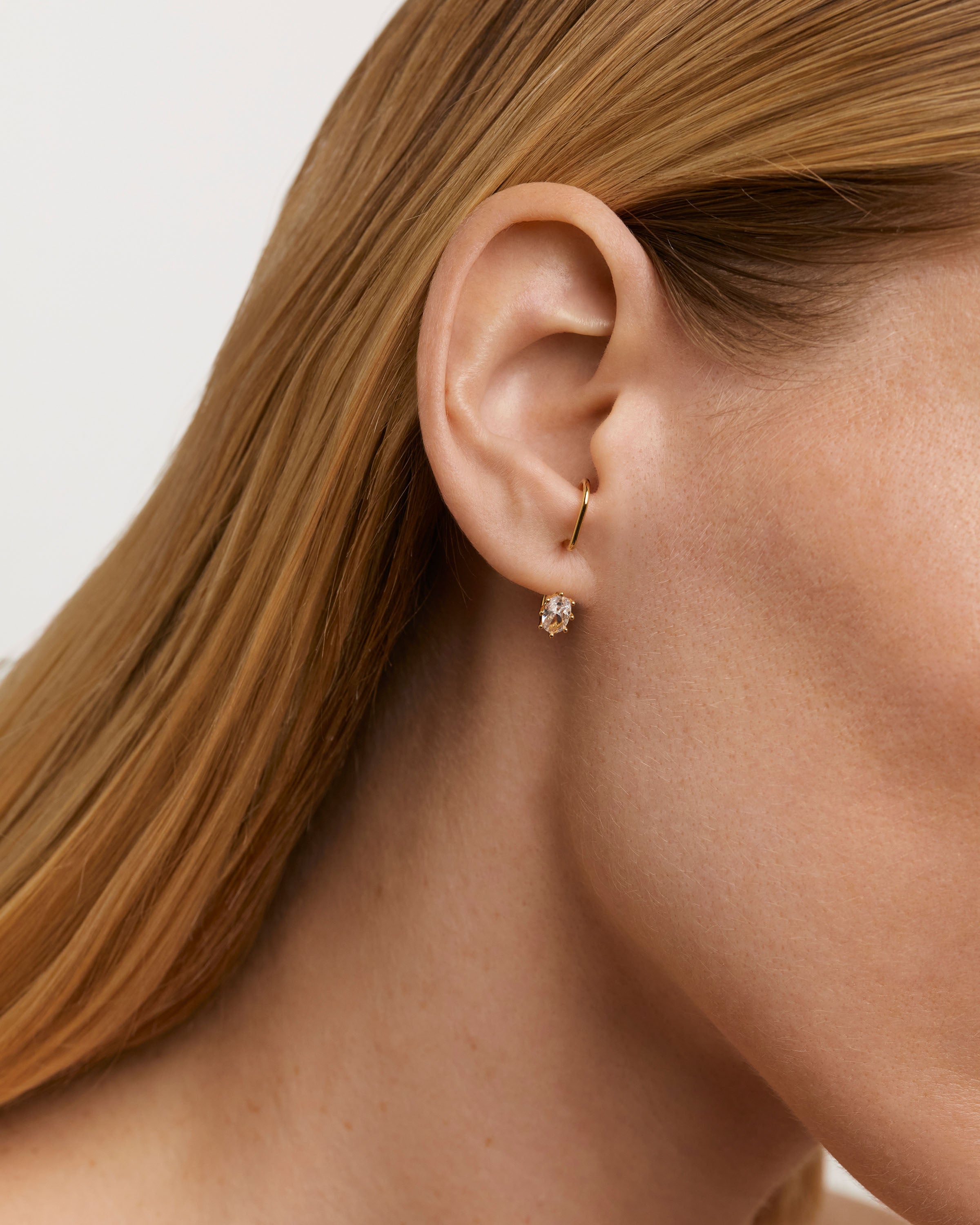 Lila Single Earring for Women - Minimalist Dainty Gold Plated Stud Earrings - Perfect for Everyday Wear, Gifts & Special Occasions