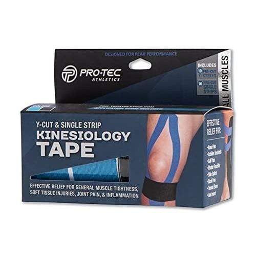 Premium Kinesiology Tape - Black & Blue - Sports Injury Support, Muscle Pain Relief & Recovery - Ideal for Athletes, Runners & Physical Therapy