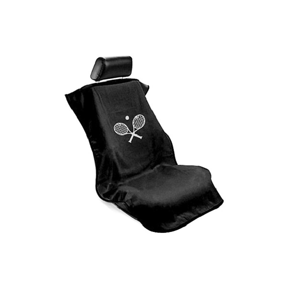 Premium Black Tennis Pattern Car Seat Covers - Universal Fit for Cars, SUVs & Trucks - Waterproof & Non-Slip Protection for Sports Enthusiasts & Commuters