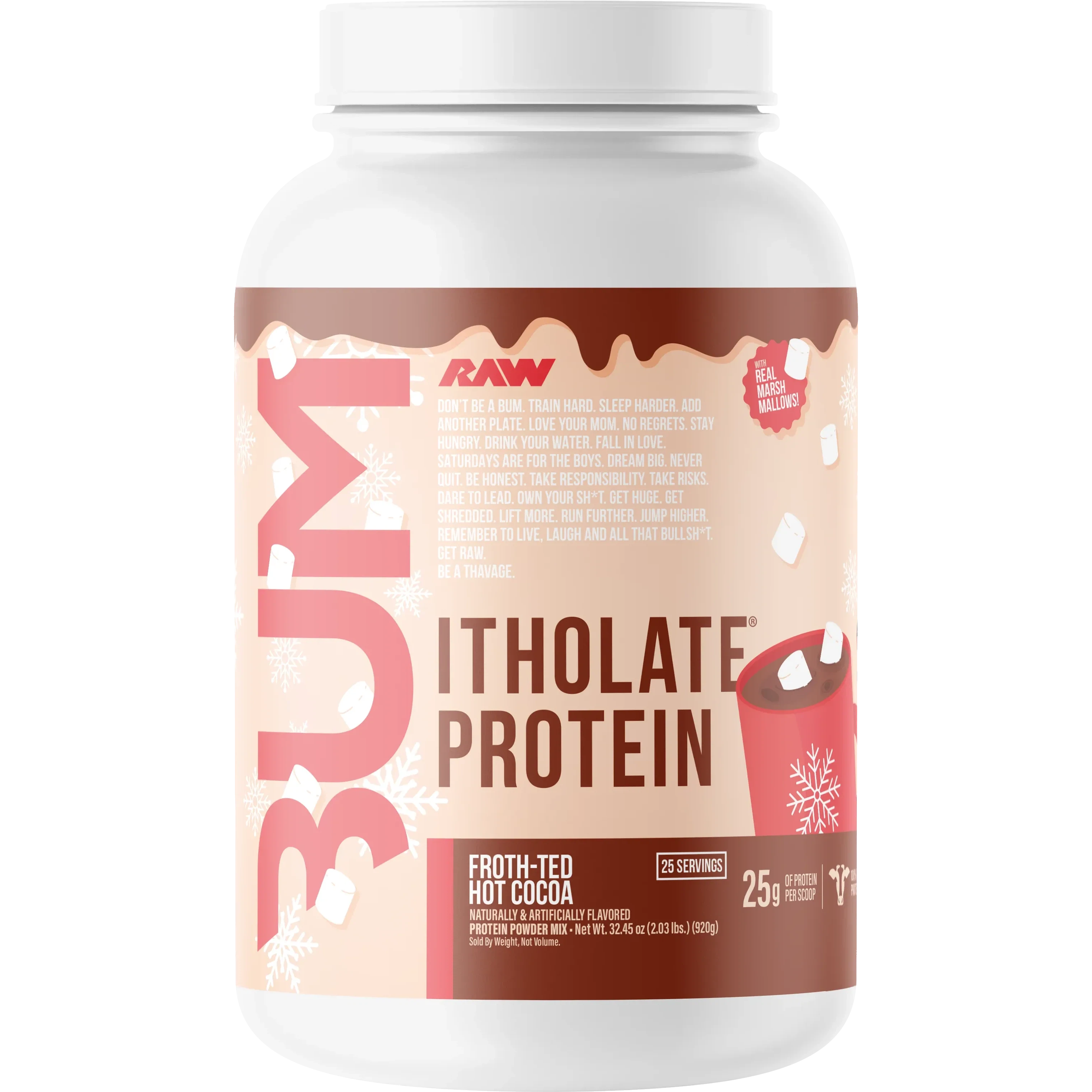 CBUM Itholate Protein Powder by RAW Nutrition - Premium Whey Isolate for Muscle Recovery & Growth - Ideal for Post-Workout, Gym, Fitness & Bodybuilding