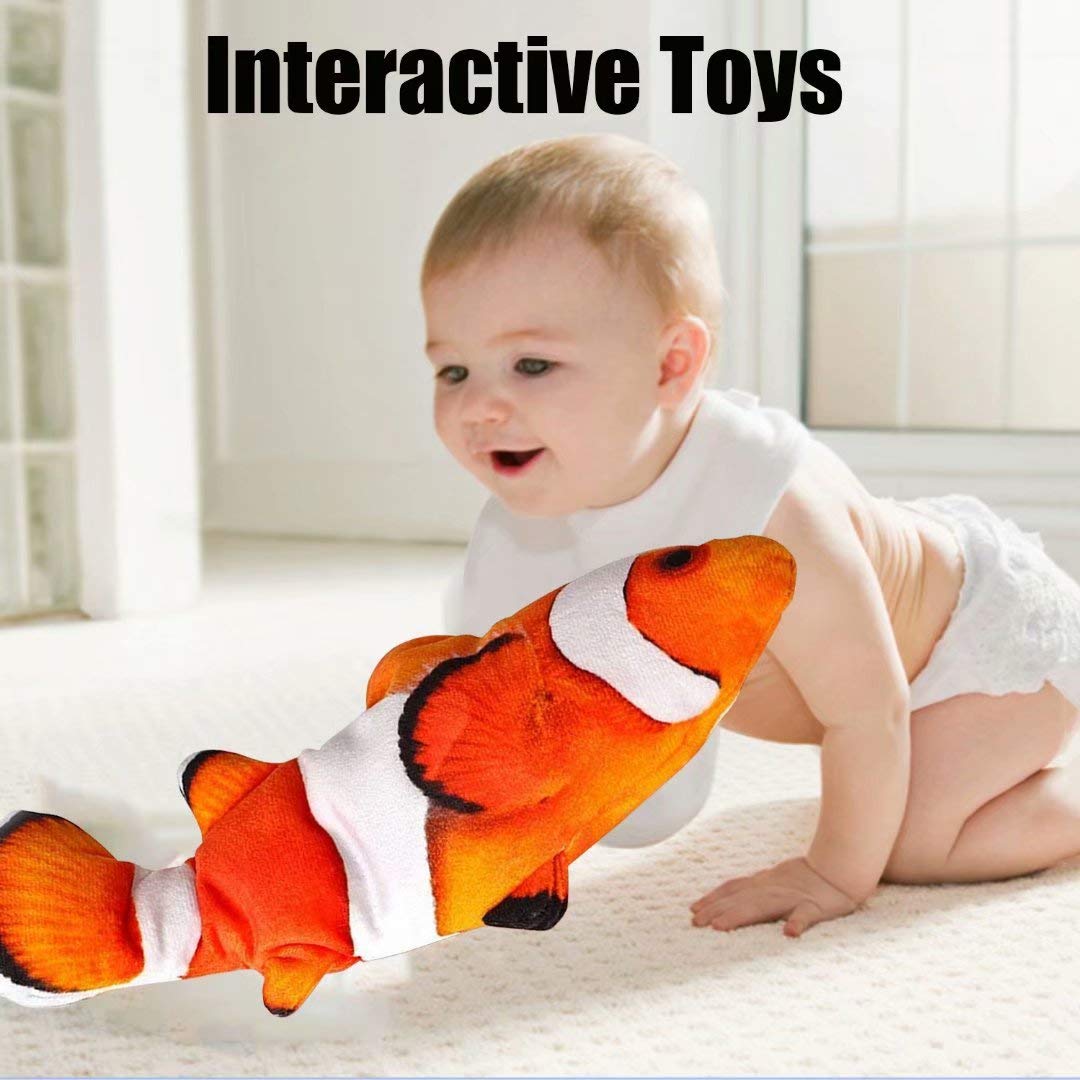 Interactive Electric Moving Fish Plush Toy - Fun & Lifelike Swimming Motion for Kids, Pets, and Home Decor