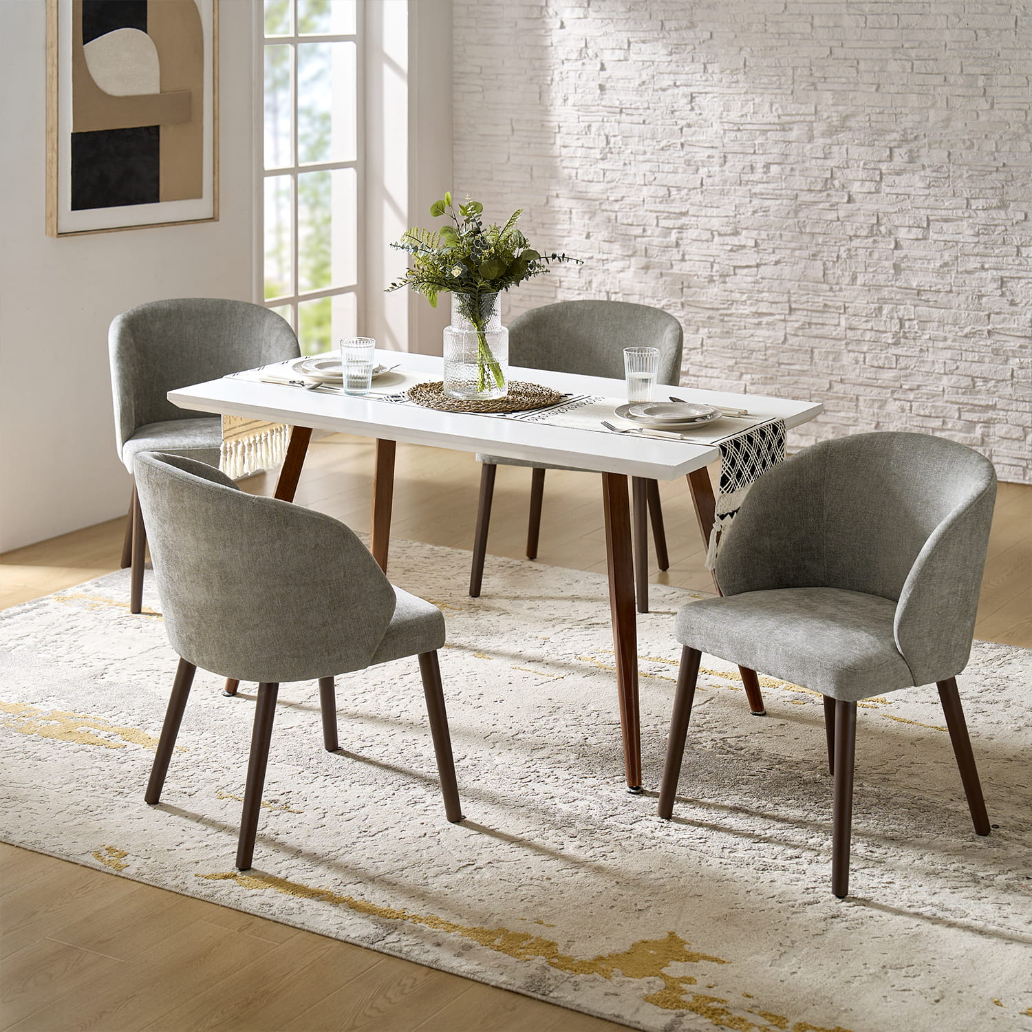 Anndi Dining Chair Set of 2/4/6 - Ergonomic Comfort, Solid Wood Legs, Modern Kitchen & Dining Room Furniture for Home & Restaurant Use