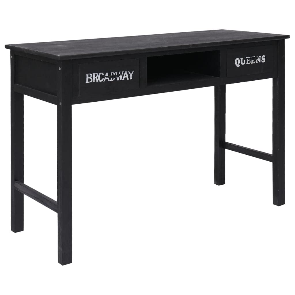 DiMorture Narrow Console Table with Drawer & Open Shelves - Entryway Sofa Table, Hallway & Living Room Side Table - Sturdy Wooden Furniture for Small Spaces (Black) | Perfect for Apartments, Dorms & Home Decor